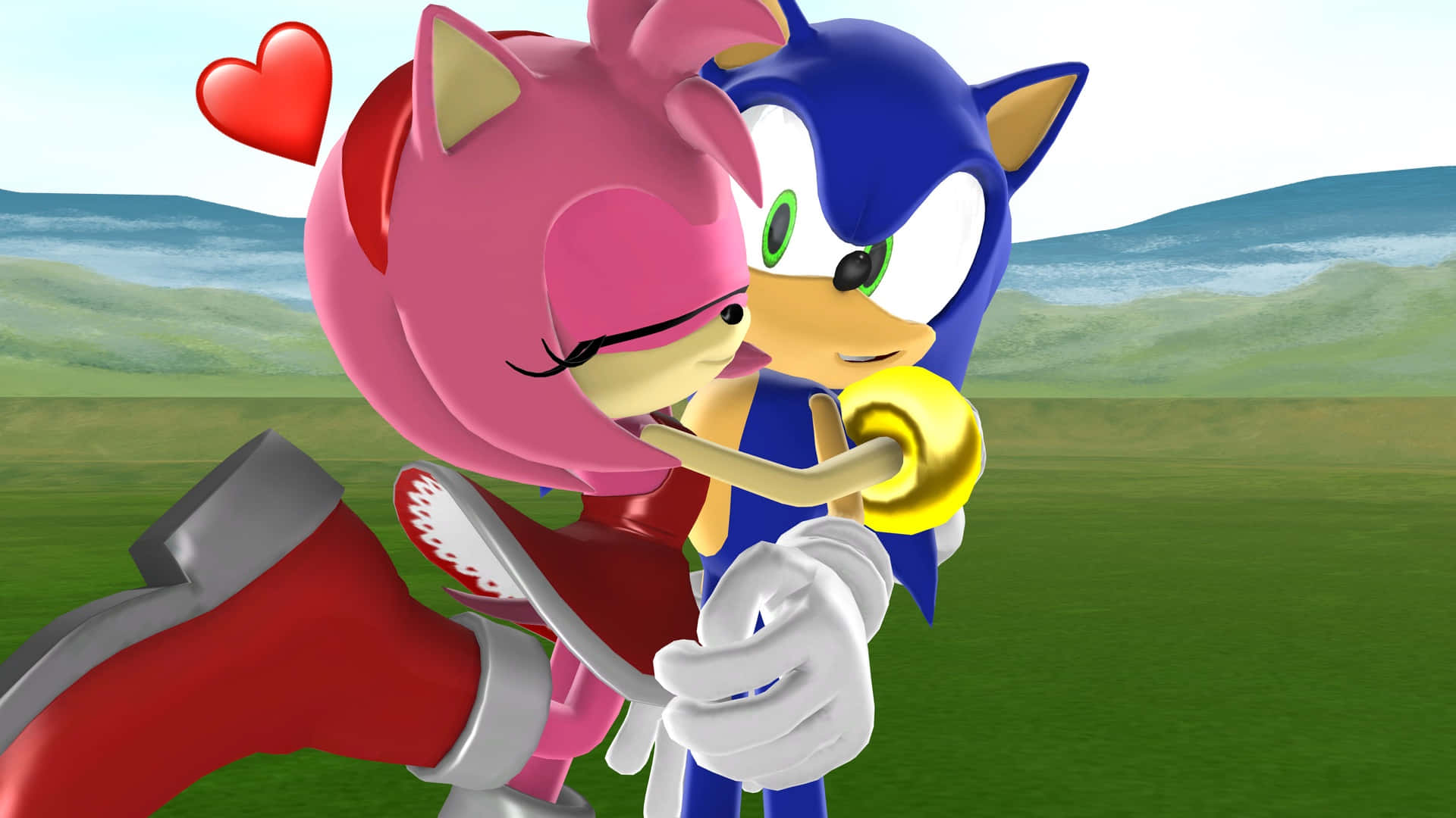 Aventuraromántica De Sonic Y Amy Fondo de pantalla