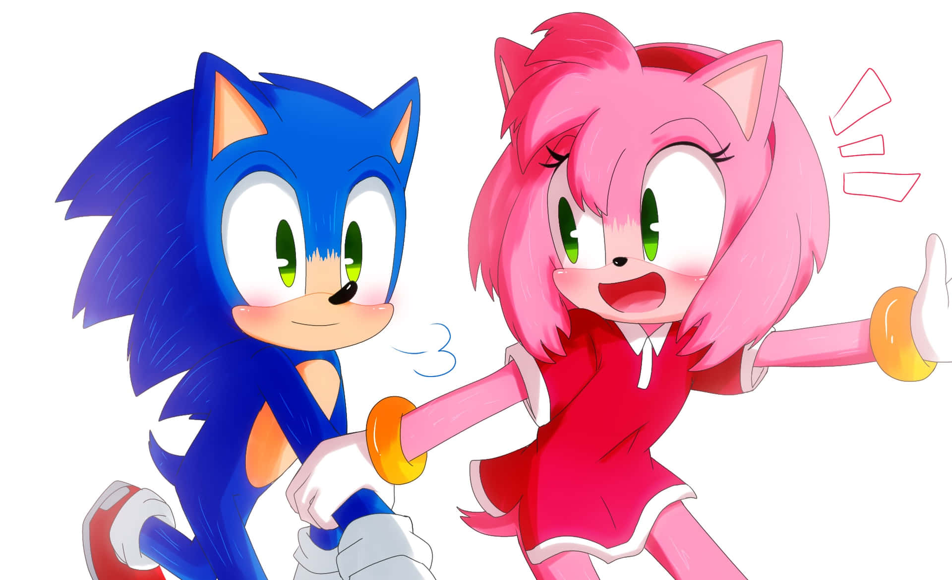 Sonic and Amy's Unforgettable Adventure Wallpaper