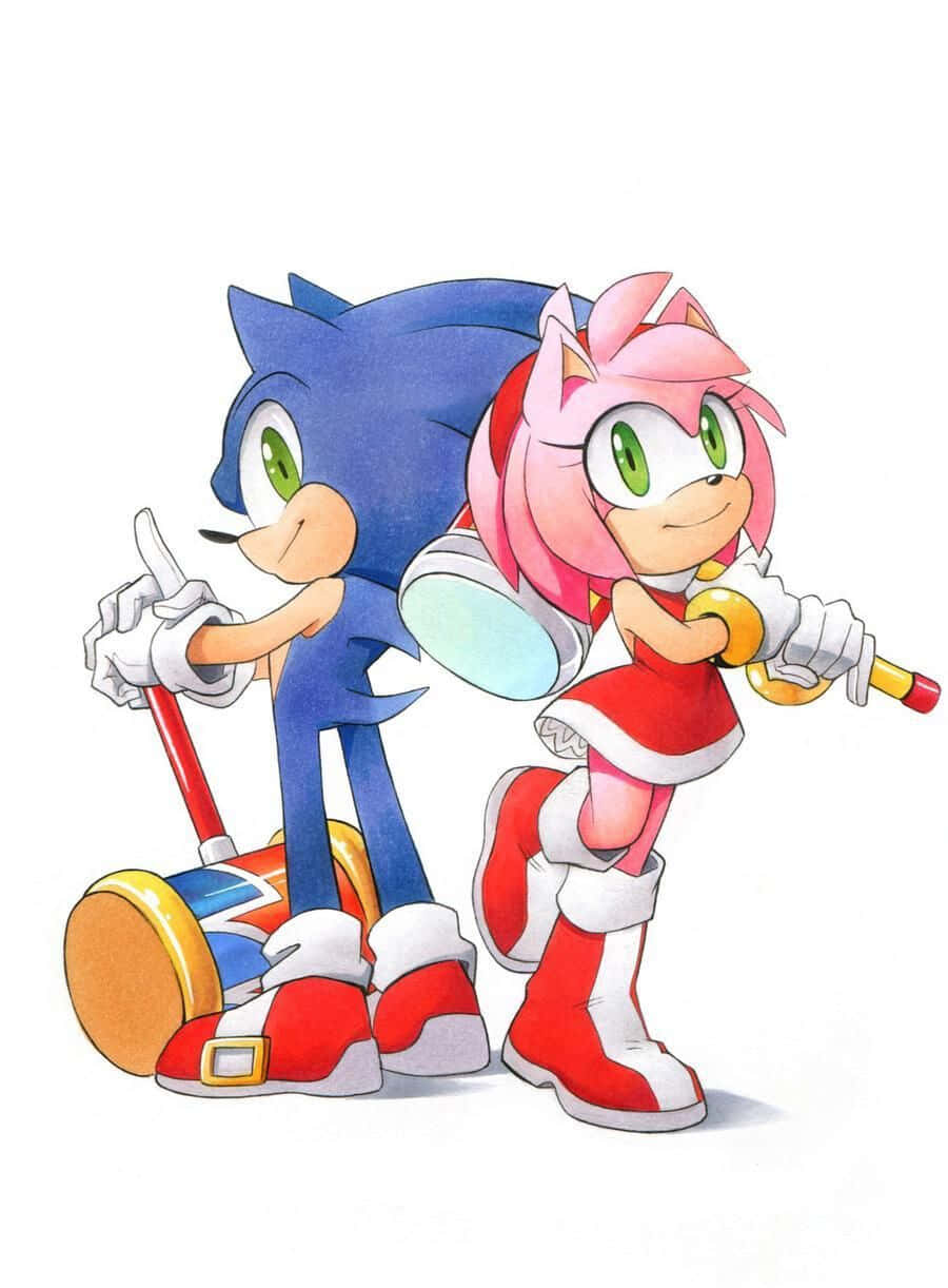 Elemocionante Viaje De Sonic Y Amy Fondo de pantalla