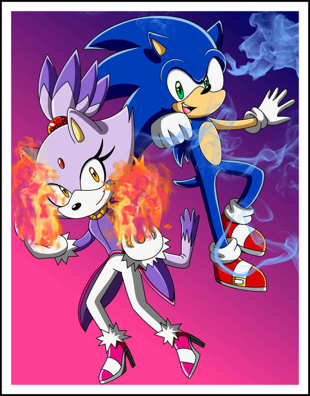 Sonic and Blaze: Racing to Victory Wallpaper