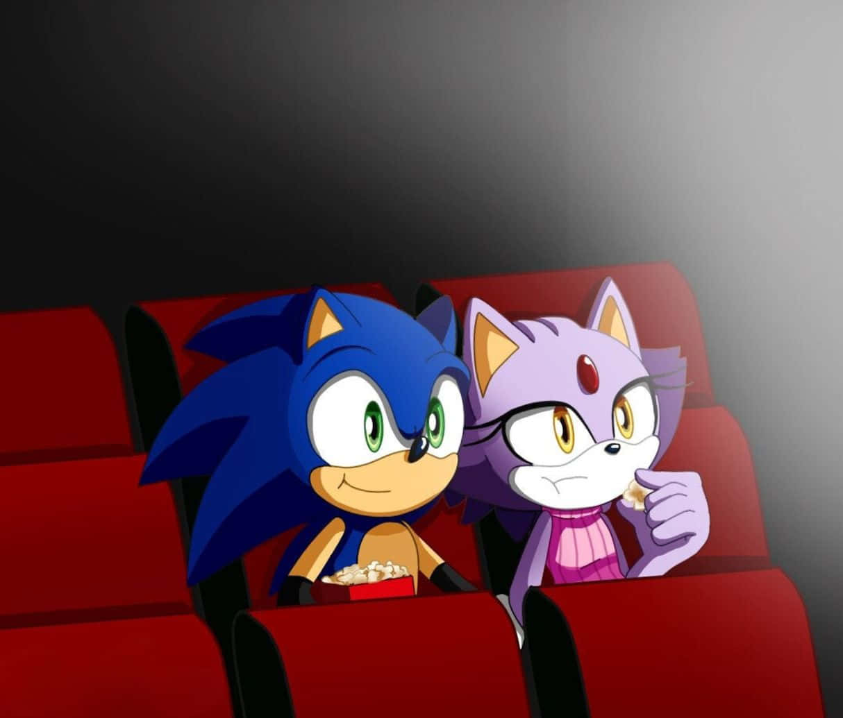 Sonic and Blaze in an electrifying adventure Wallpaper