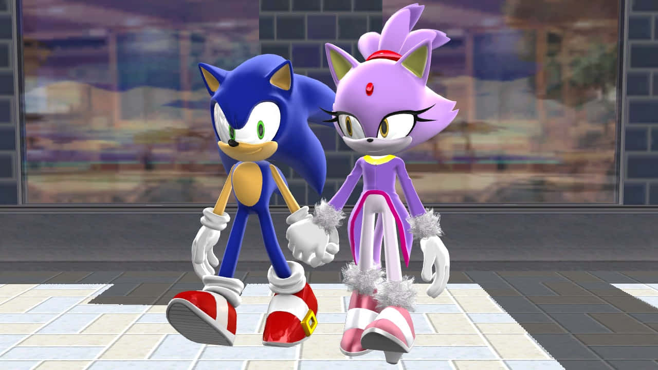 Sonic and Blaze: Unstoppable Team Wallpaper