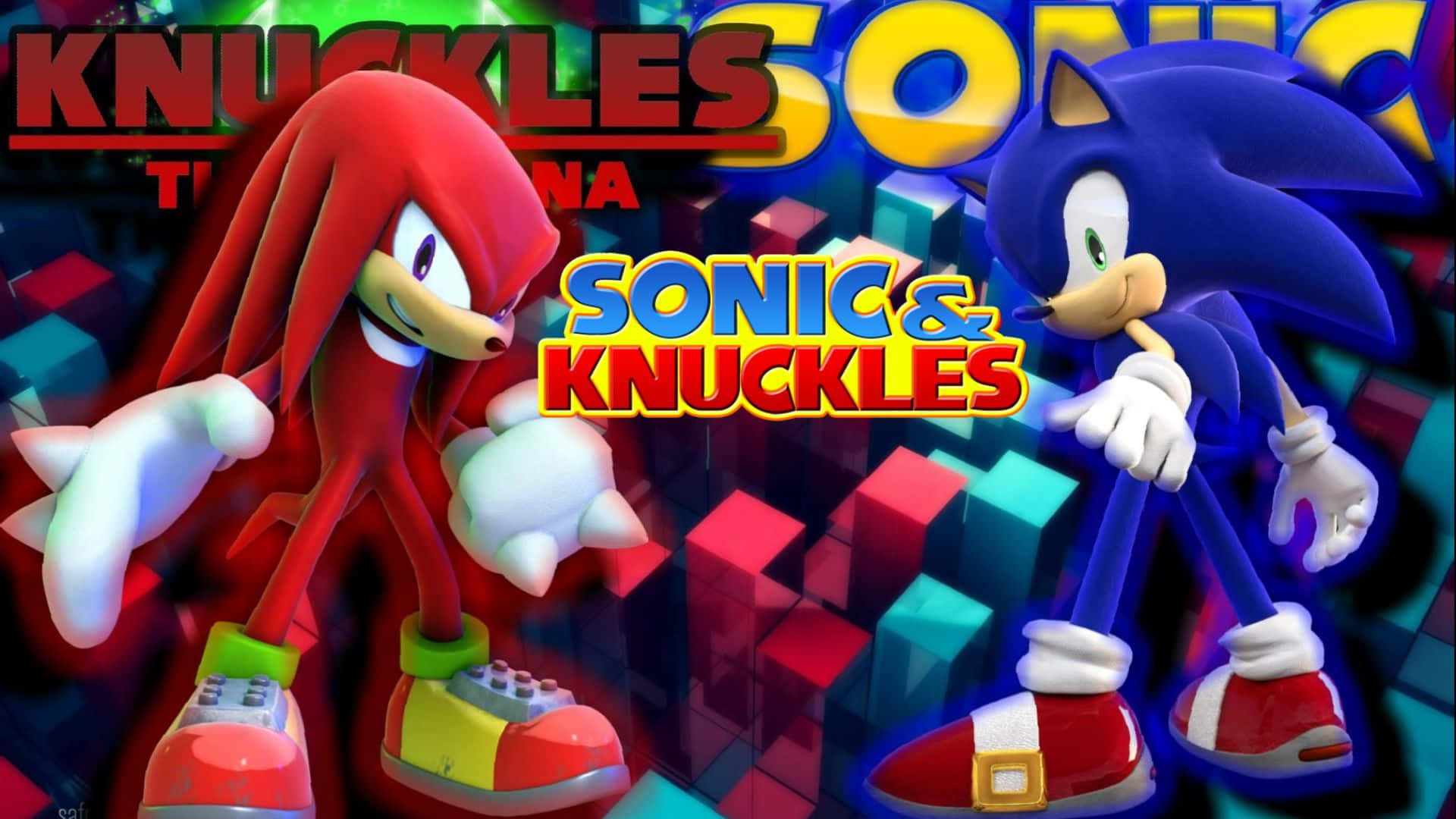 Sonic and Knuckles in Action Wallpaper