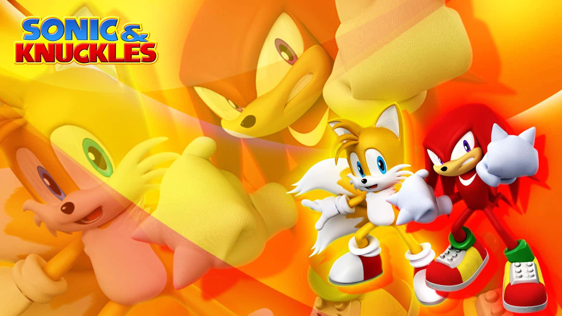 Caption: Sonic&Knuckles Classic Showdown Wallpaper