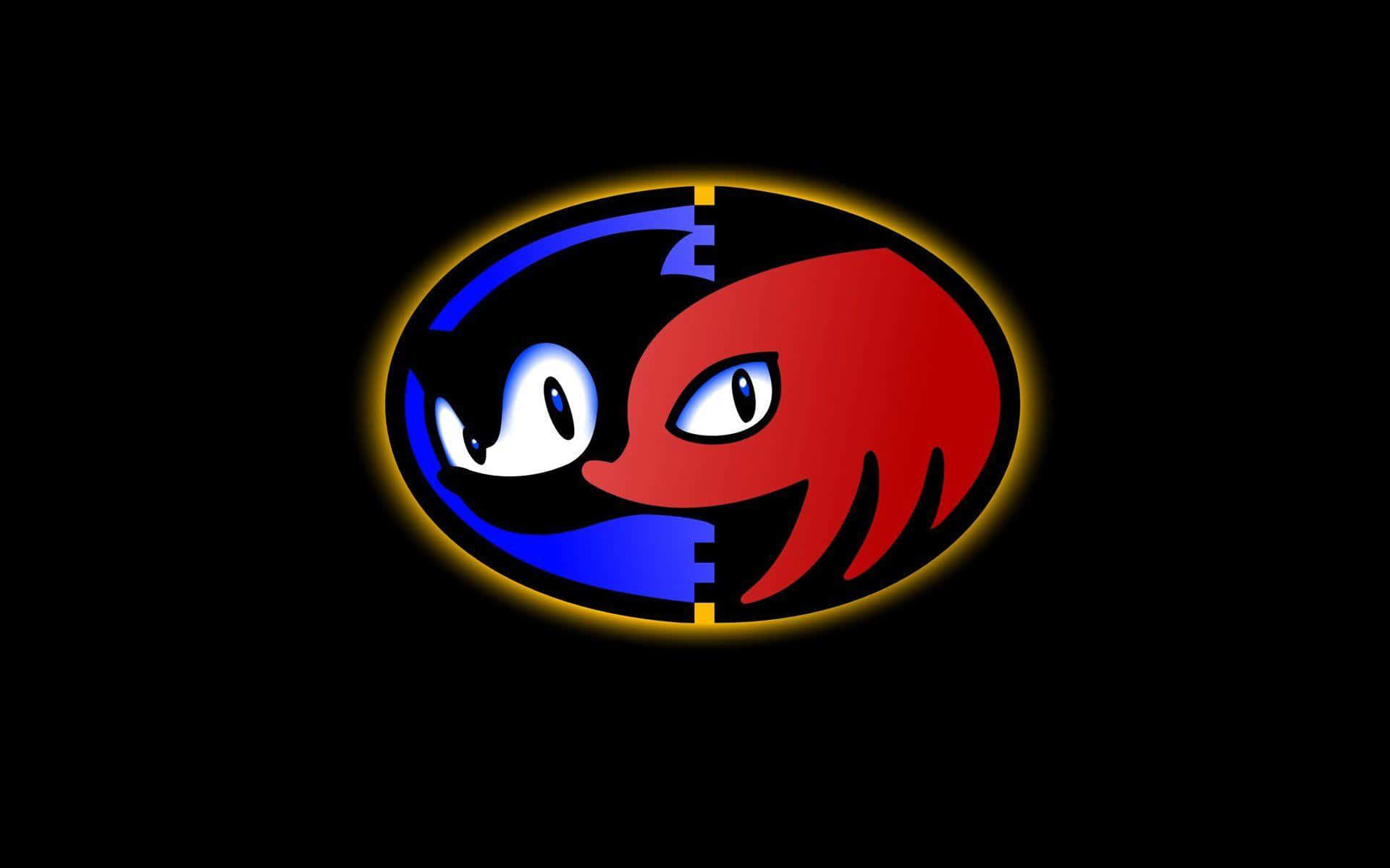 Sonic and Knuckles ready for action in retro gaming glory Wallpaper