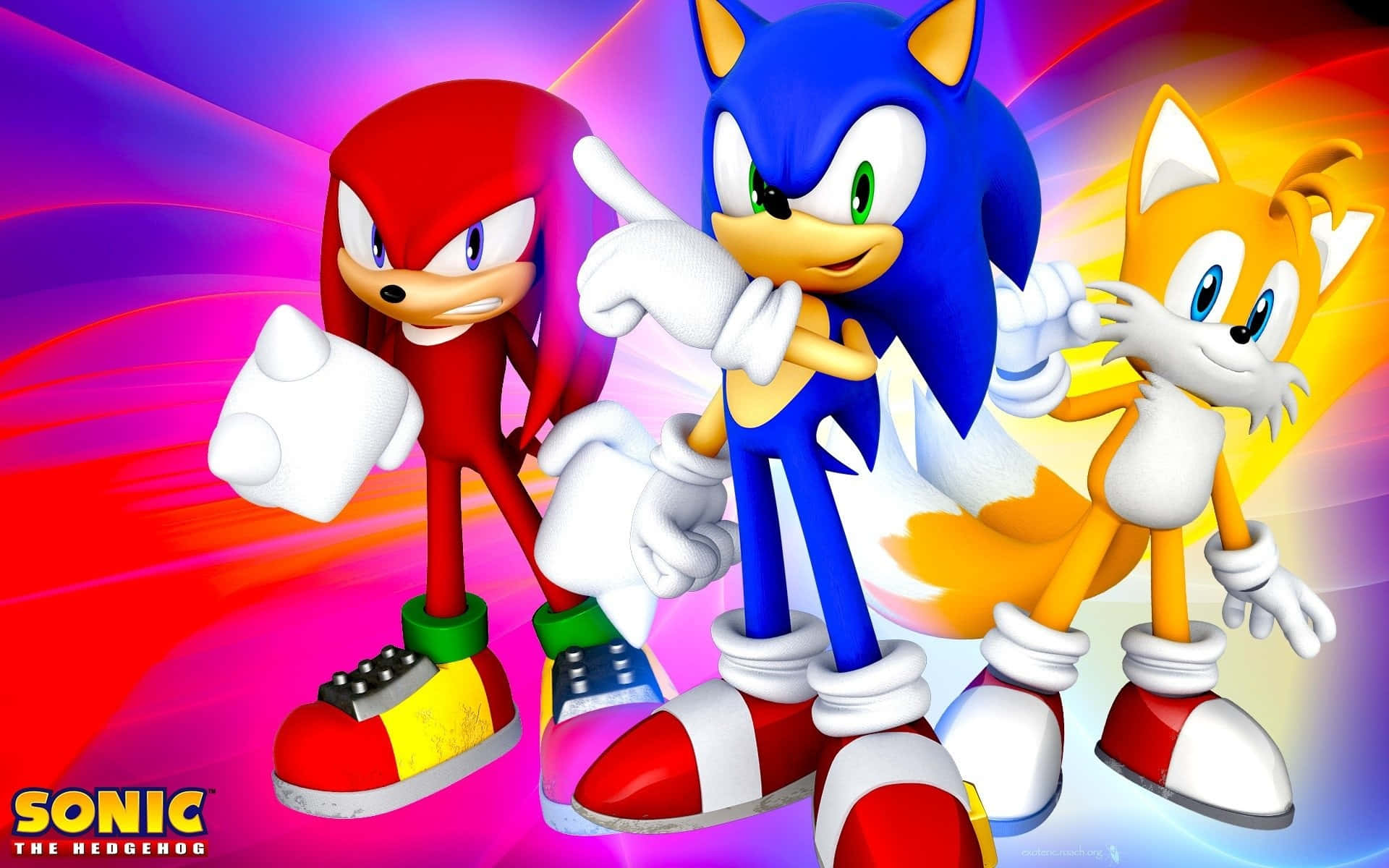 Sonic and Knuckles in action wallpaper Wallpaper