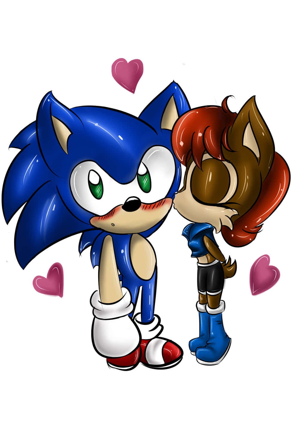 Sonic and Sally Together in Adventure Wallpaper