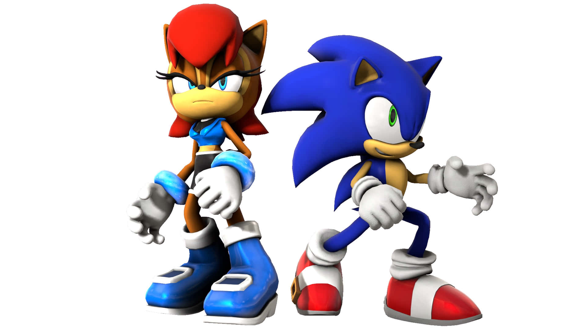 Sonic and Sally: Shared Adventures in Love and Action Wallpaper