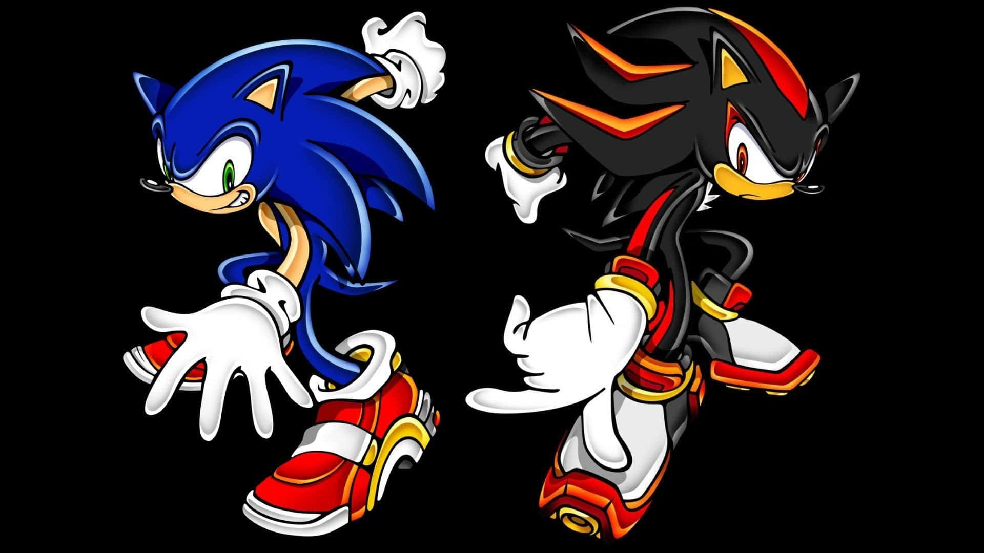 Sonic and Shadow Locked in an Epic Battle Wallpaper