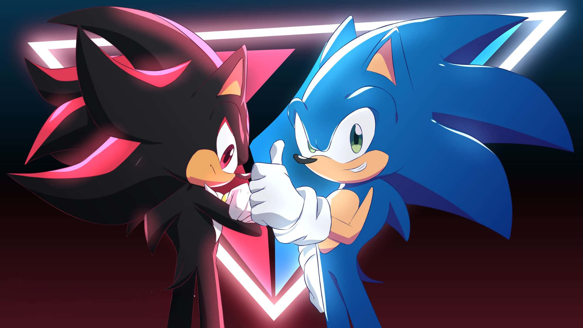 Sonic and Shadow in Epic Battle Wallpaper