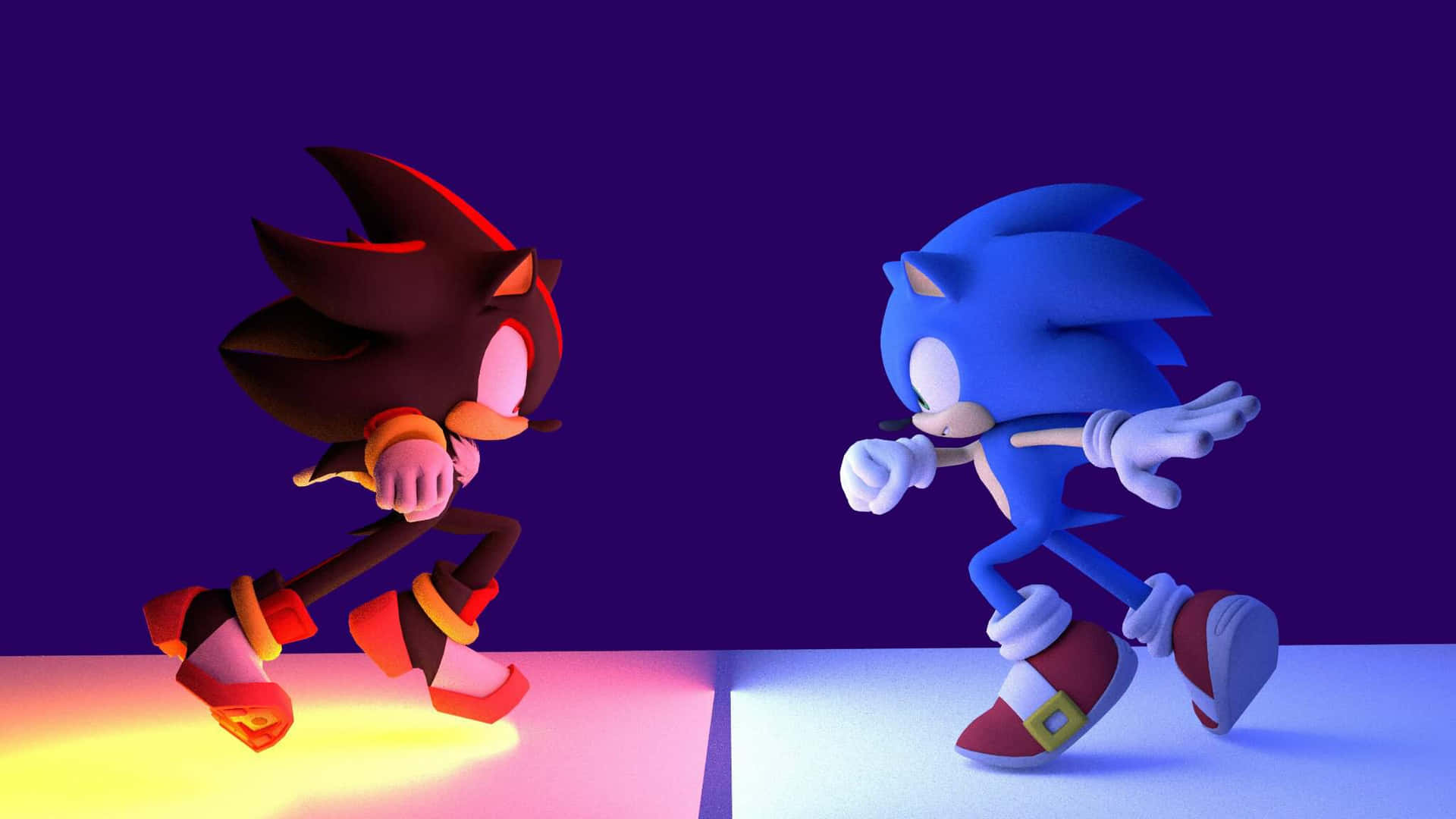 Sonic and Shadow Racing Battle Wallpaper