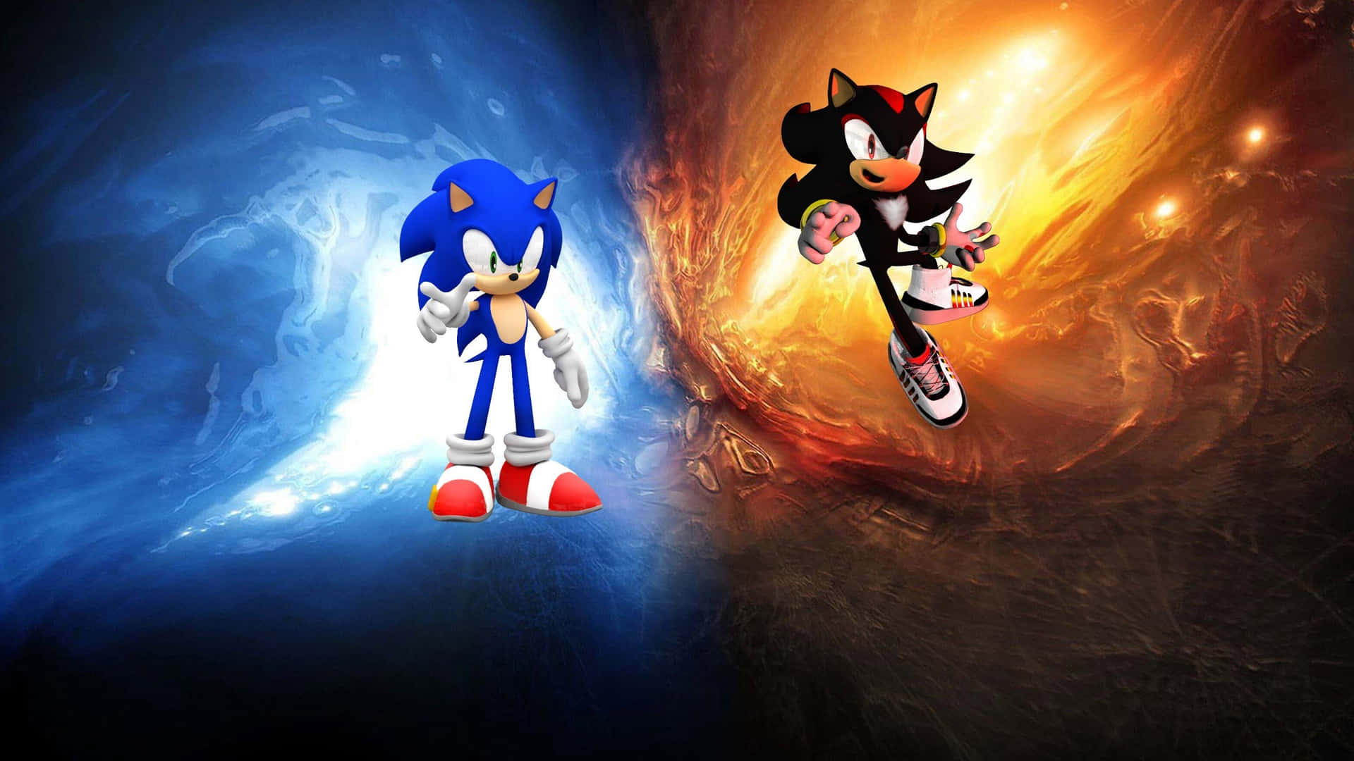 Sonic and Shadow: The Ultimate Rivals Wallpaper