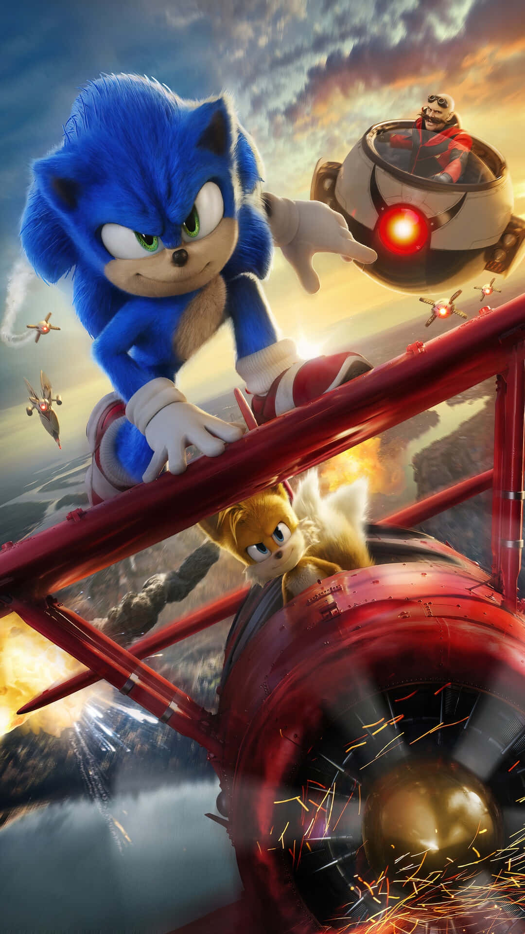 Sonic and Tails in Action Wallpaper