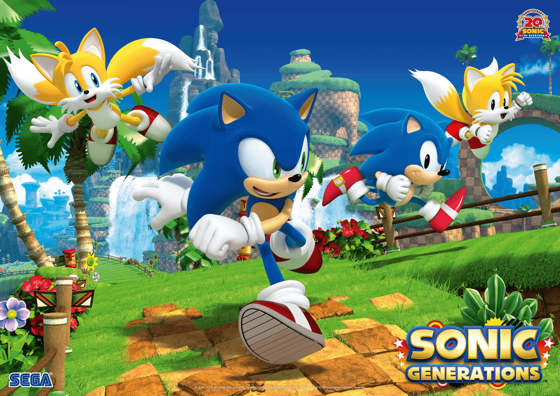 Sonic and Tails team up for adventure in Sonic Generations Wallpaper