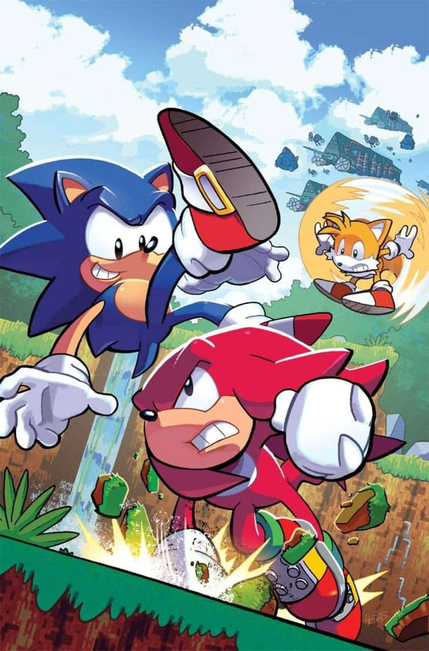 Sonic exploring the thrilling Angel Island Wallpaper