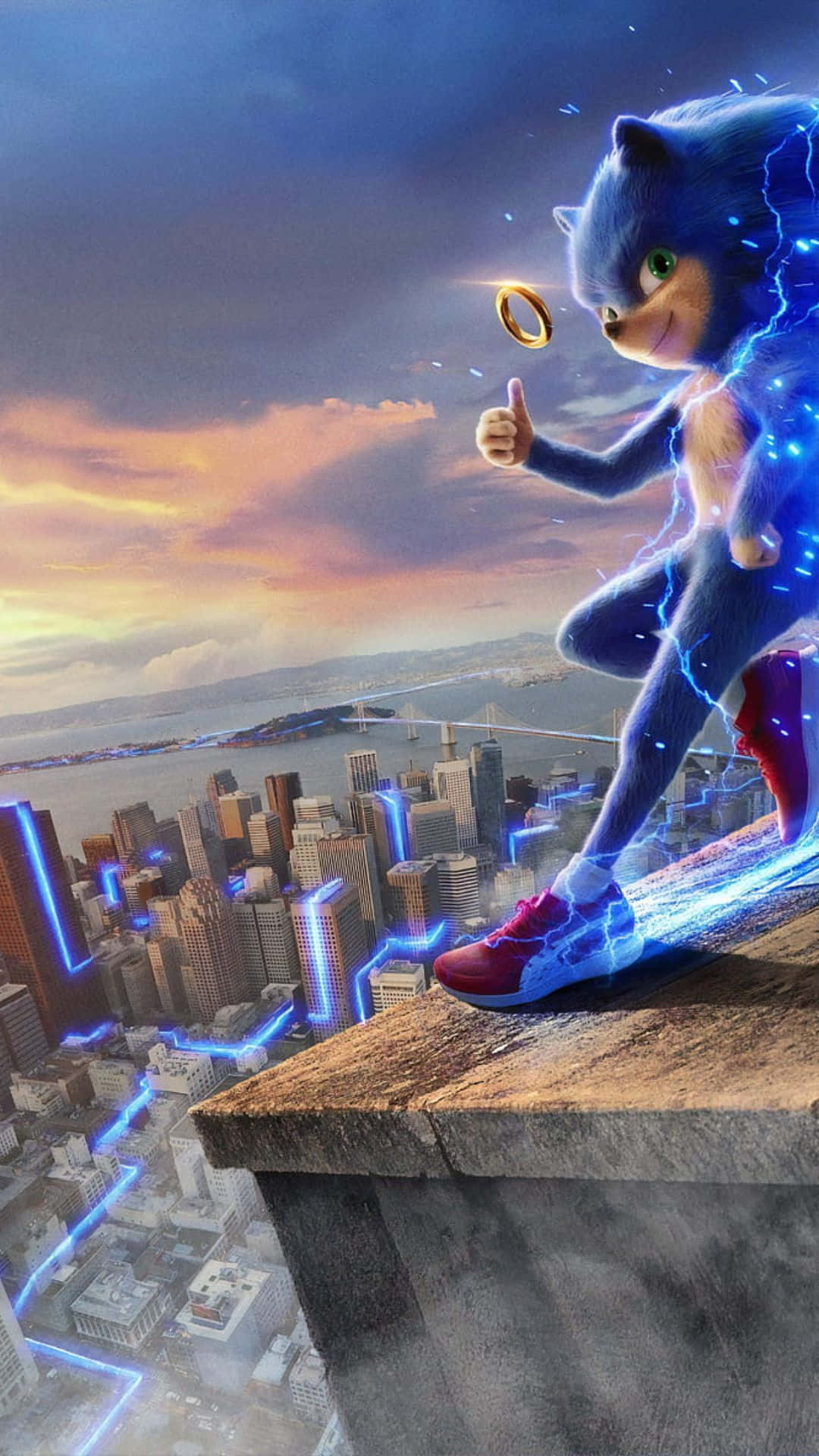 Energetic Sonic Art Wallpaper