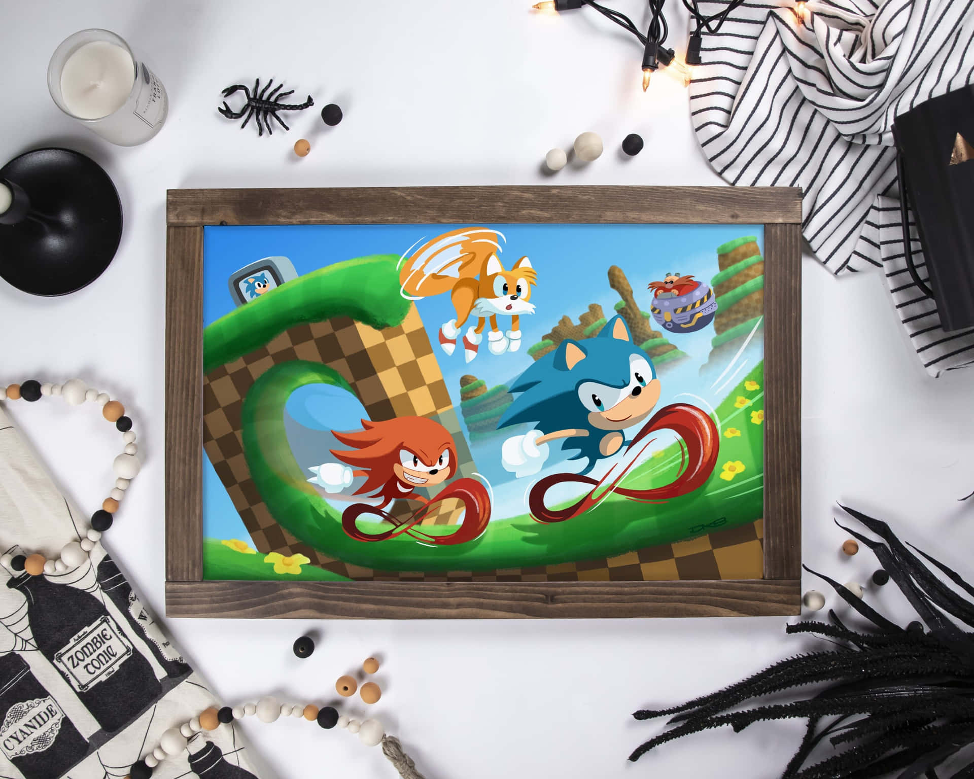 Vibrant Sonic Art in Action Wallpaper