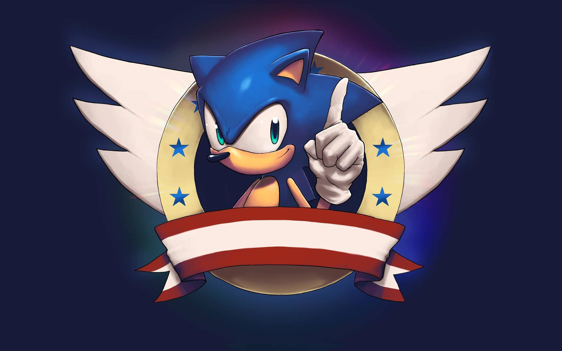 'Speed with style - Sonic, the fastest hedgehog around. Wallpaper
