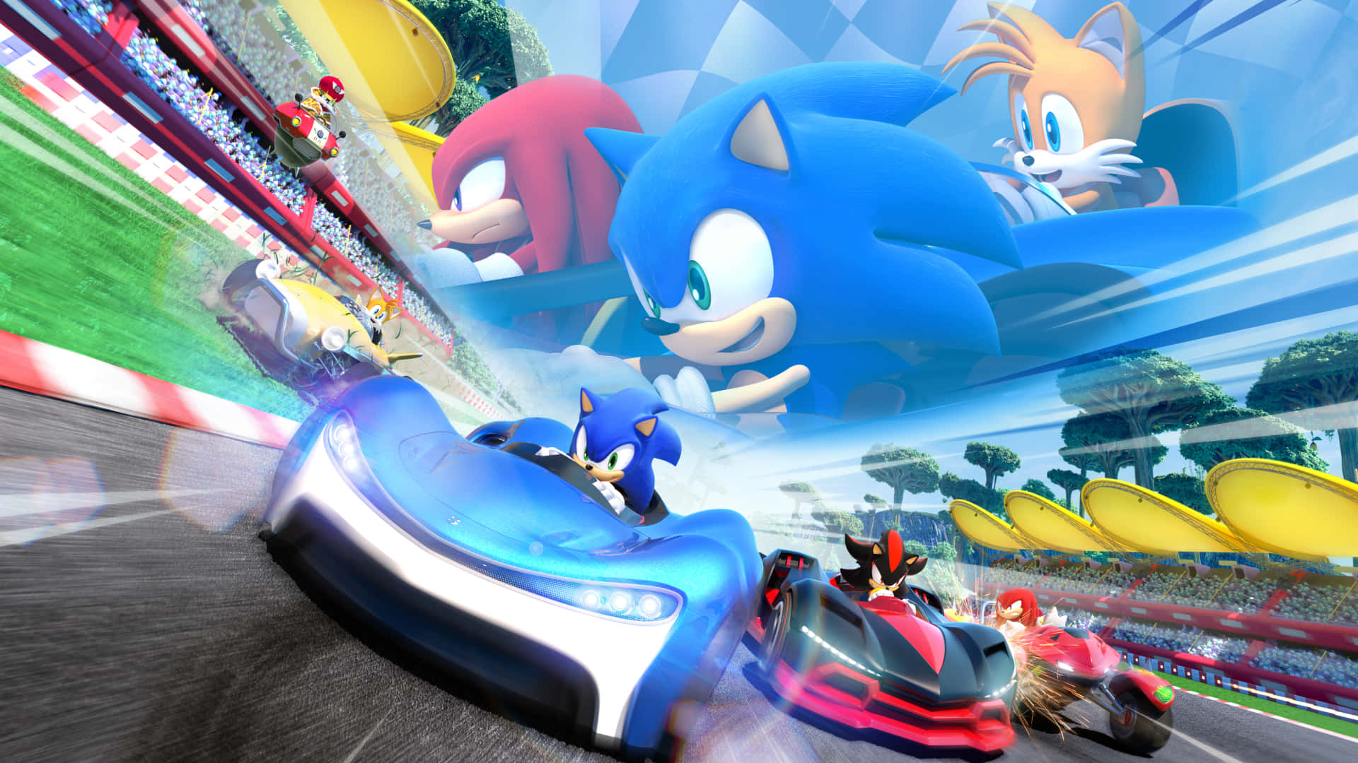 Sonic Battle Racers in High-Octane Action Wallpaper