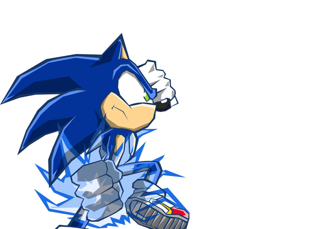 Pose Siap Pertarungan Sonic Wallpaper