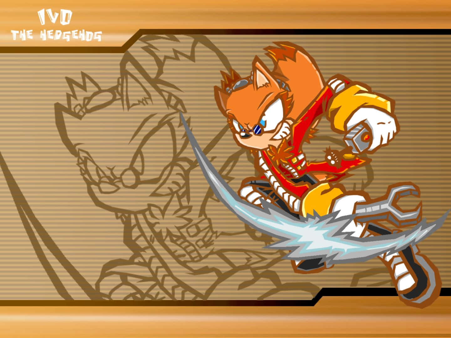 Sonic Battle Tails Personage Kunst Achtergrond