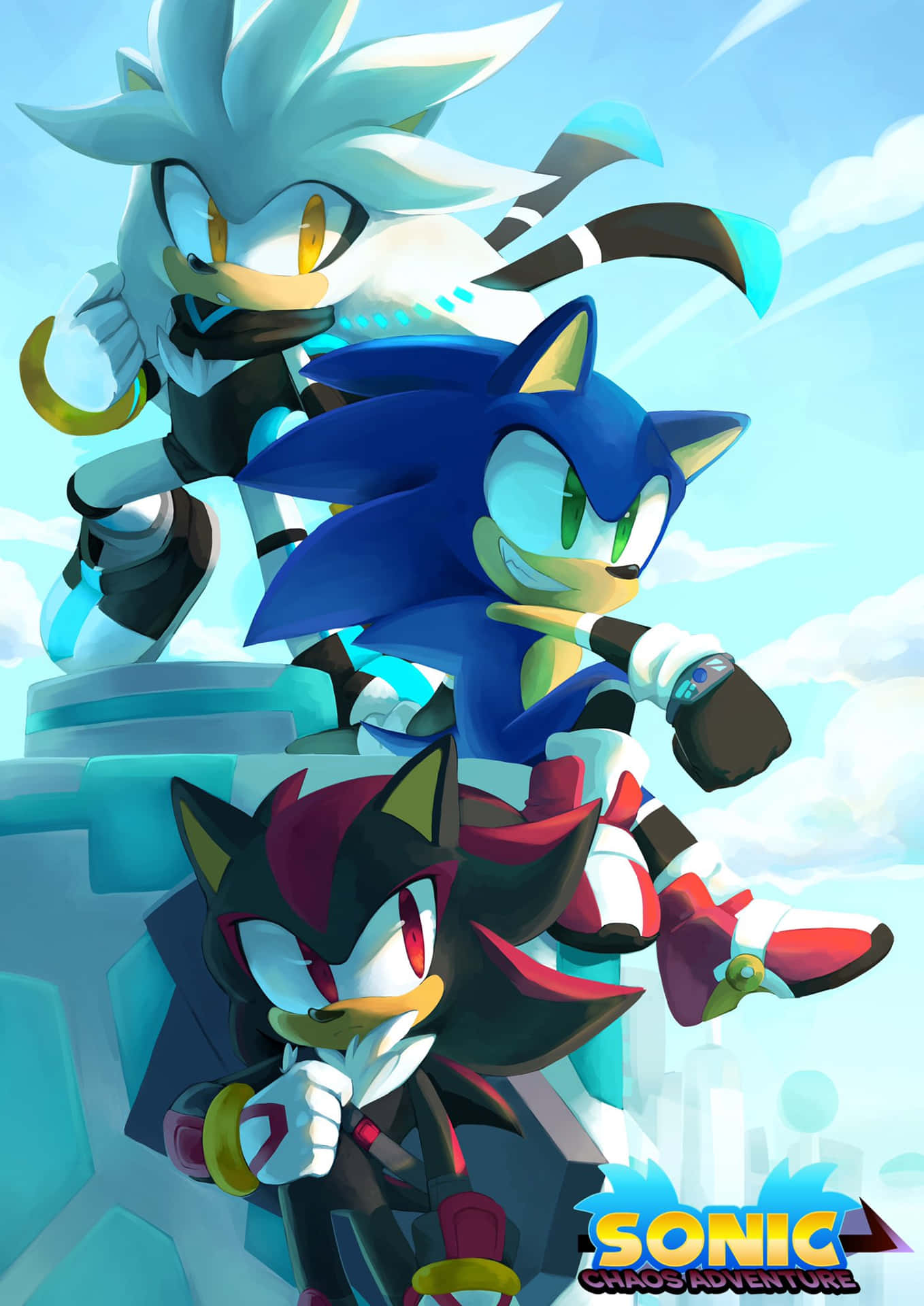 Trio Petualangan Sonic Chaos Wallpaper