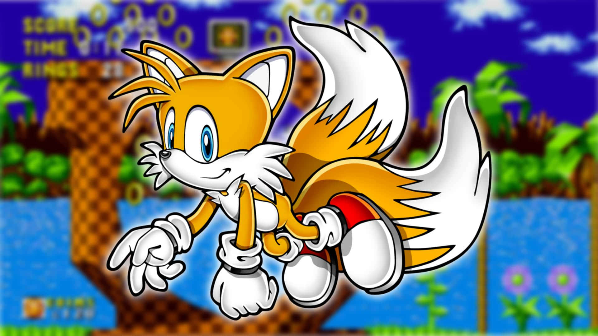 Caption: Sonic Characters Assembled in Action Wallpaper