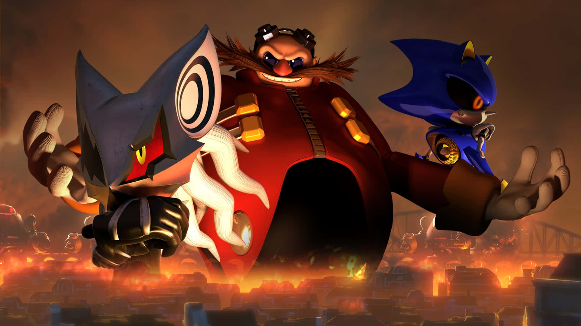 Caption: An epic gathering of Sonic Characters Wallpaper