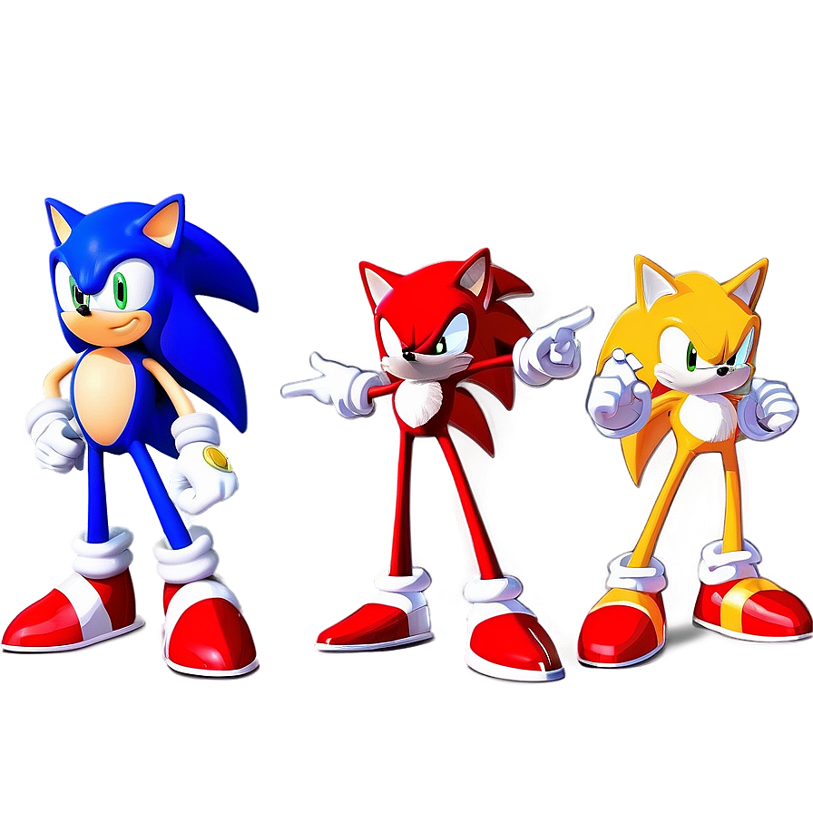 Sonic Characters Lineup Png Bmj36 PNG