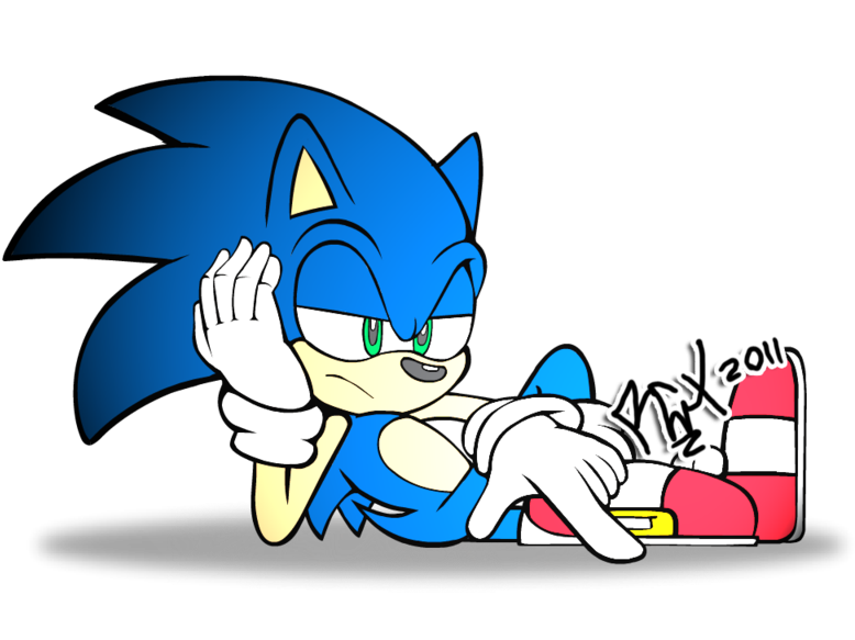 Sonic Chilling Out PNG