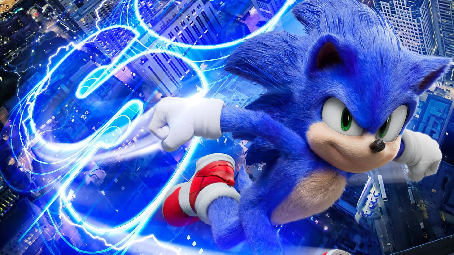 Sonic speeds through City Escape in an adrenaline-filled adventure Wallpaper