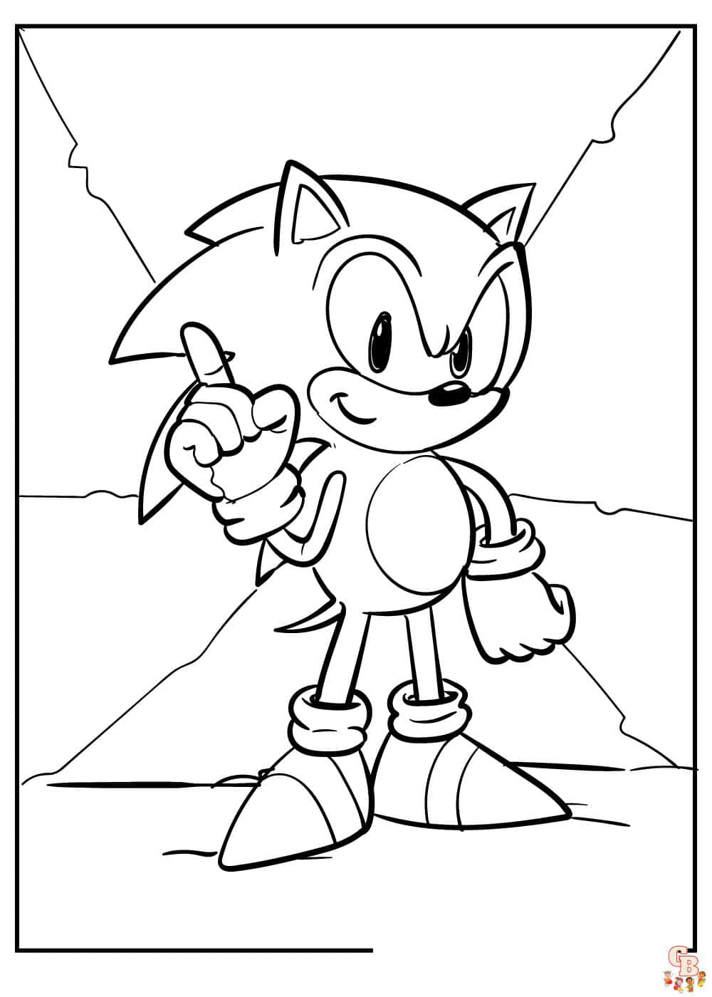 Color the memories with Sonic coloring pictures