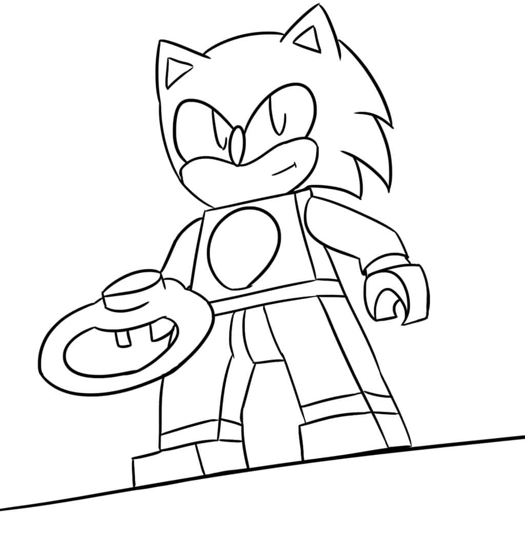 Dynamic Sonic the Hedgehog Coloring Page