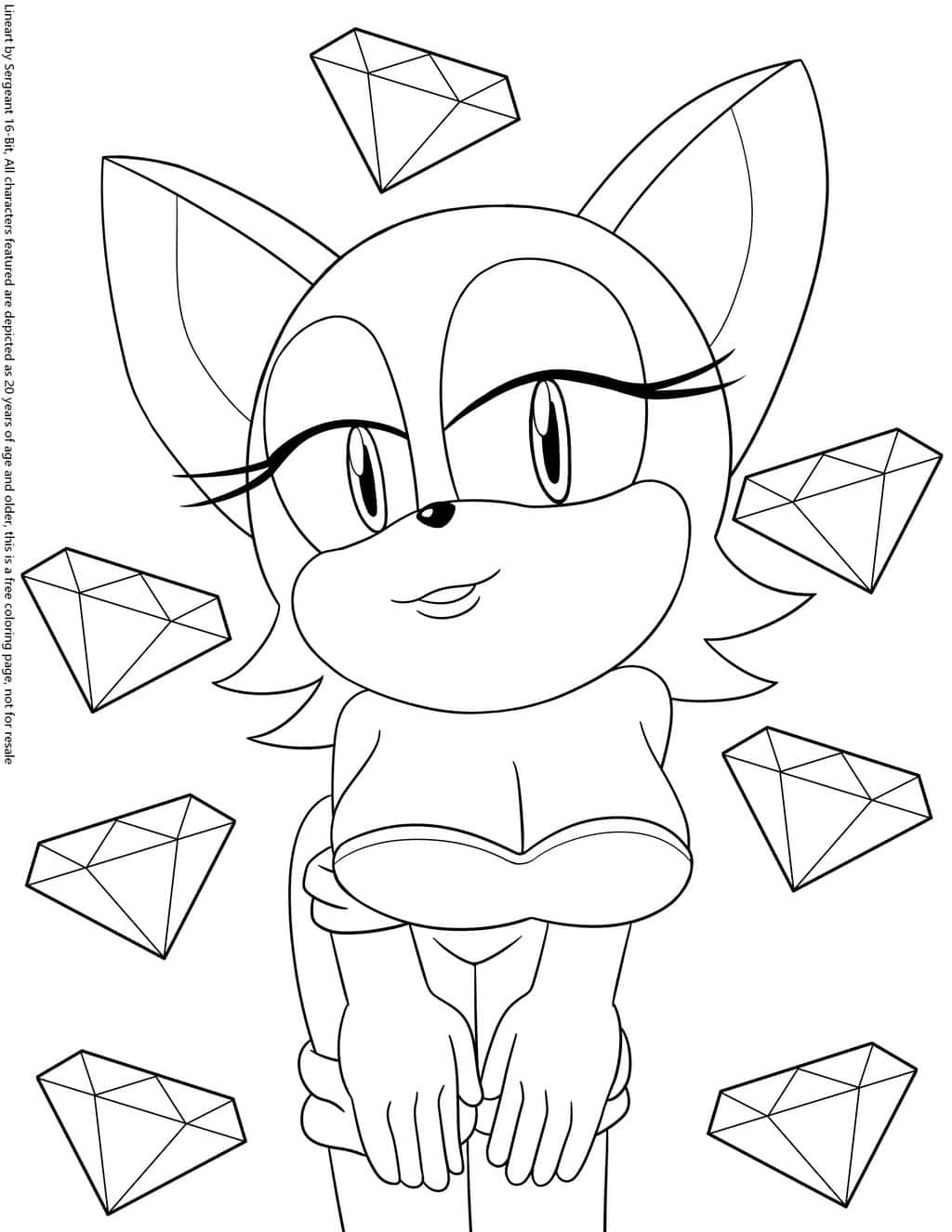 Sonic Coloring Flirty Rouge The Bat Picture