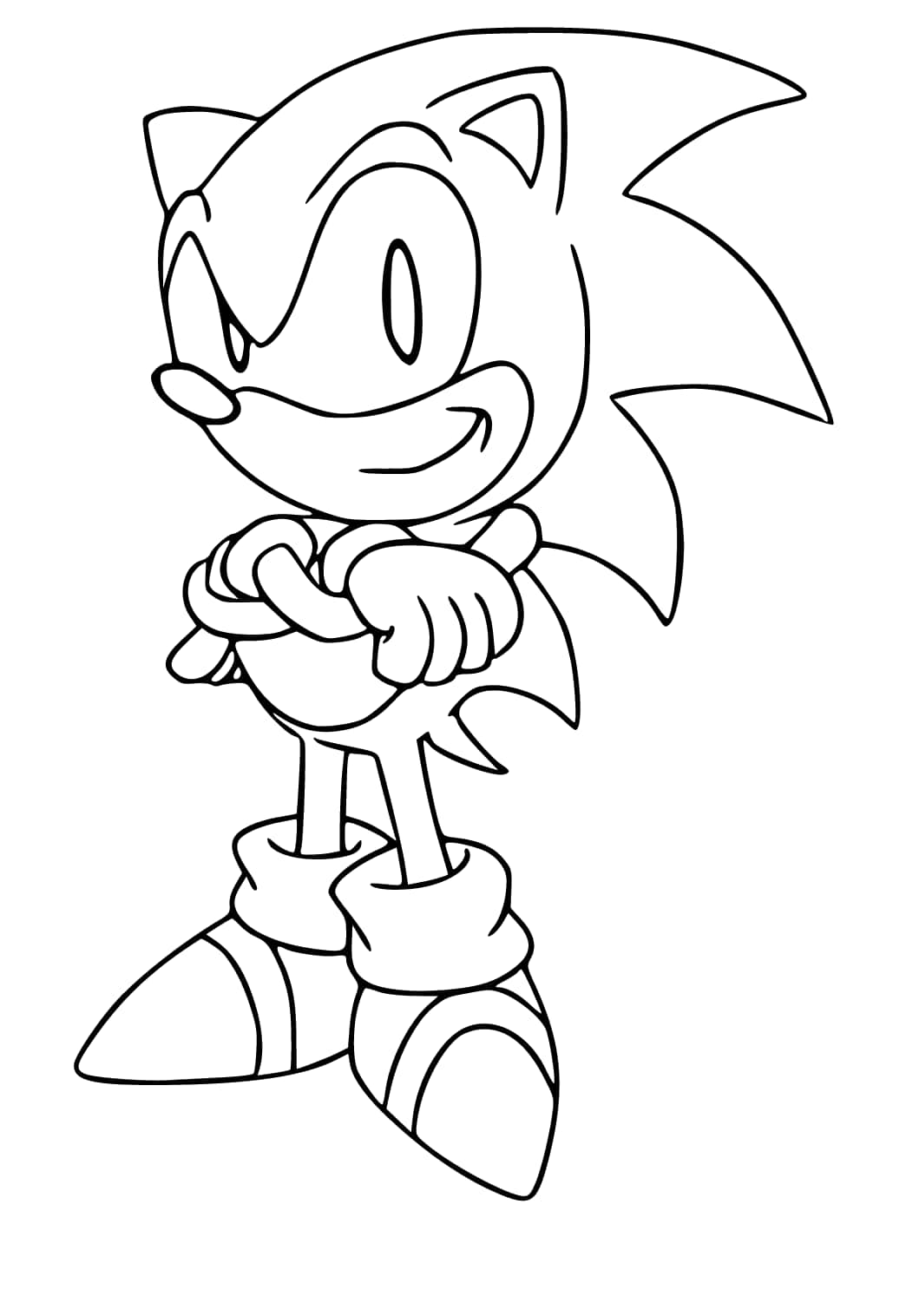 Sonic Coloring Arms Crossed Sonic Picture