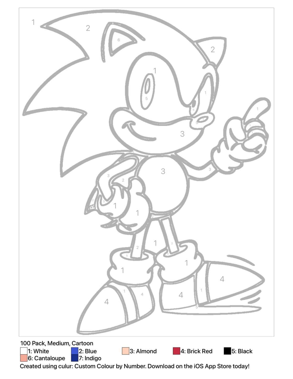 Sonic Coloring Smiling Pointing Finger Picture