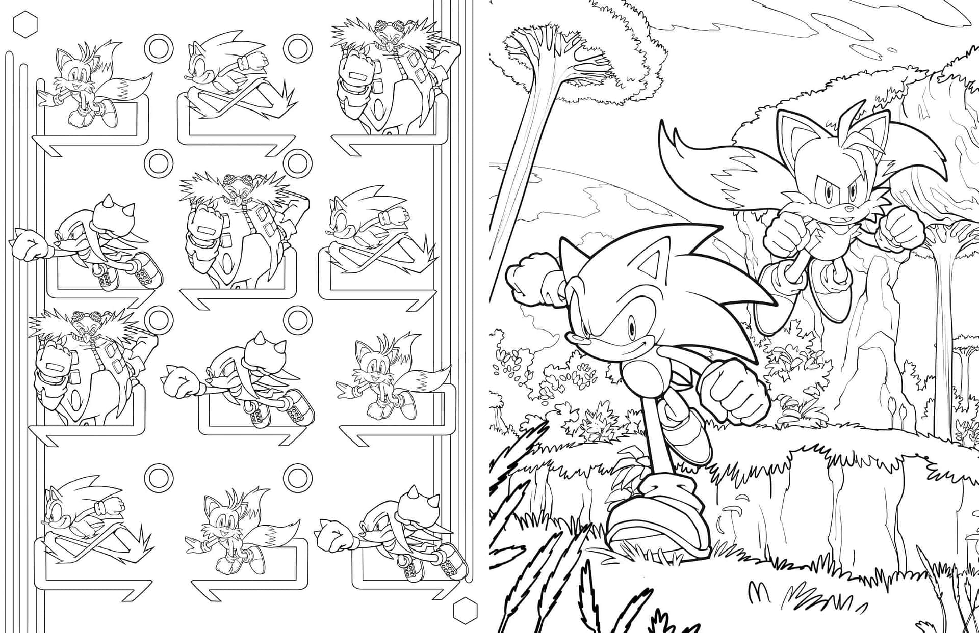Sonic Coloring Running With Tails Picture