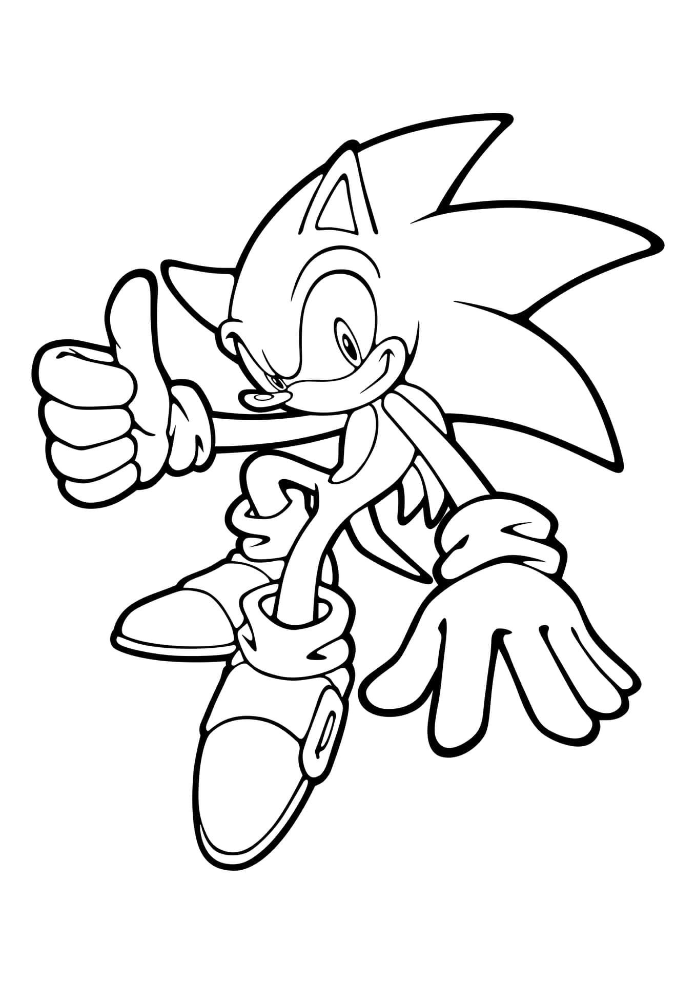 Sonic Coloring Thumbs Up Picture