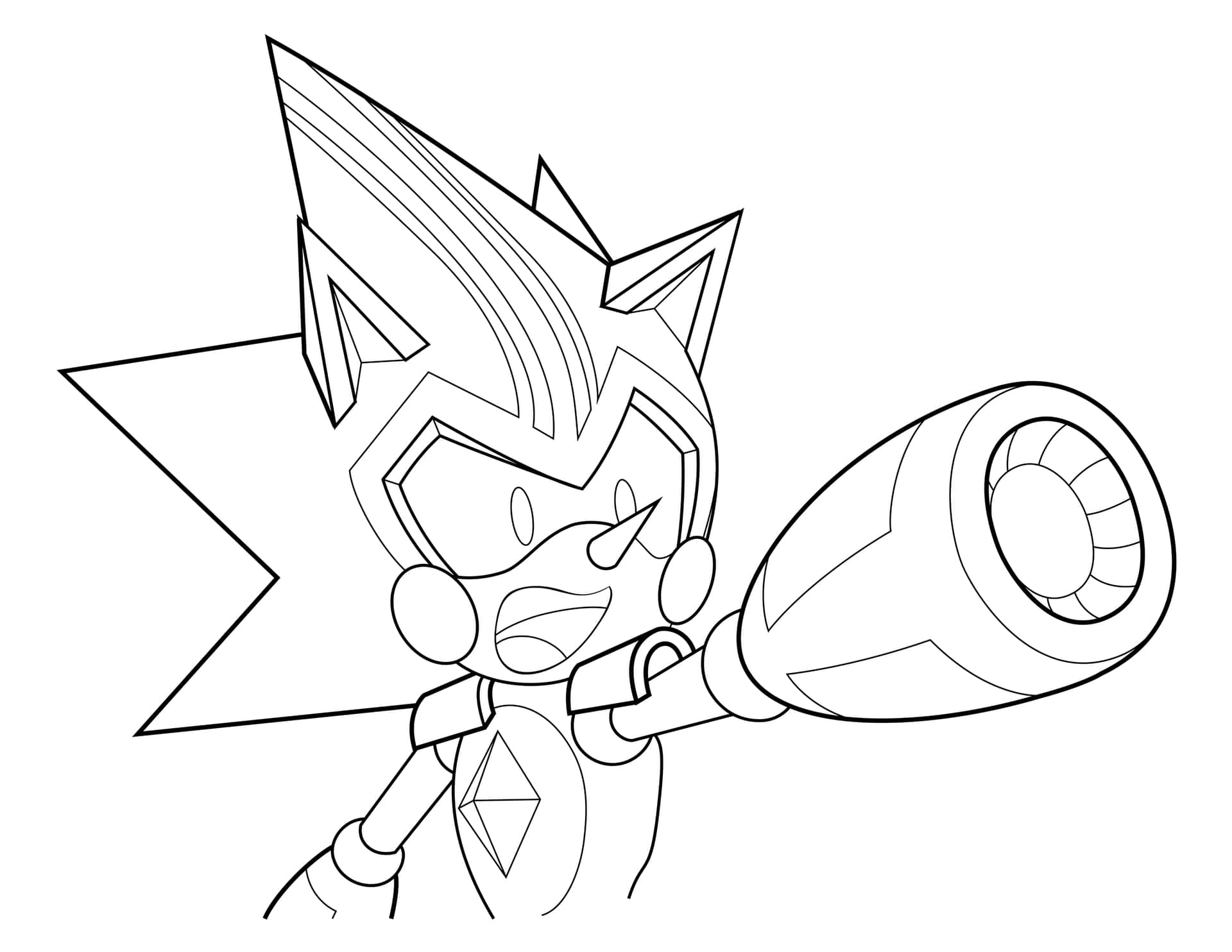 Sharddi Colorazione Di Sonic: Immagine Dell'attacco Di Metal Sonic.