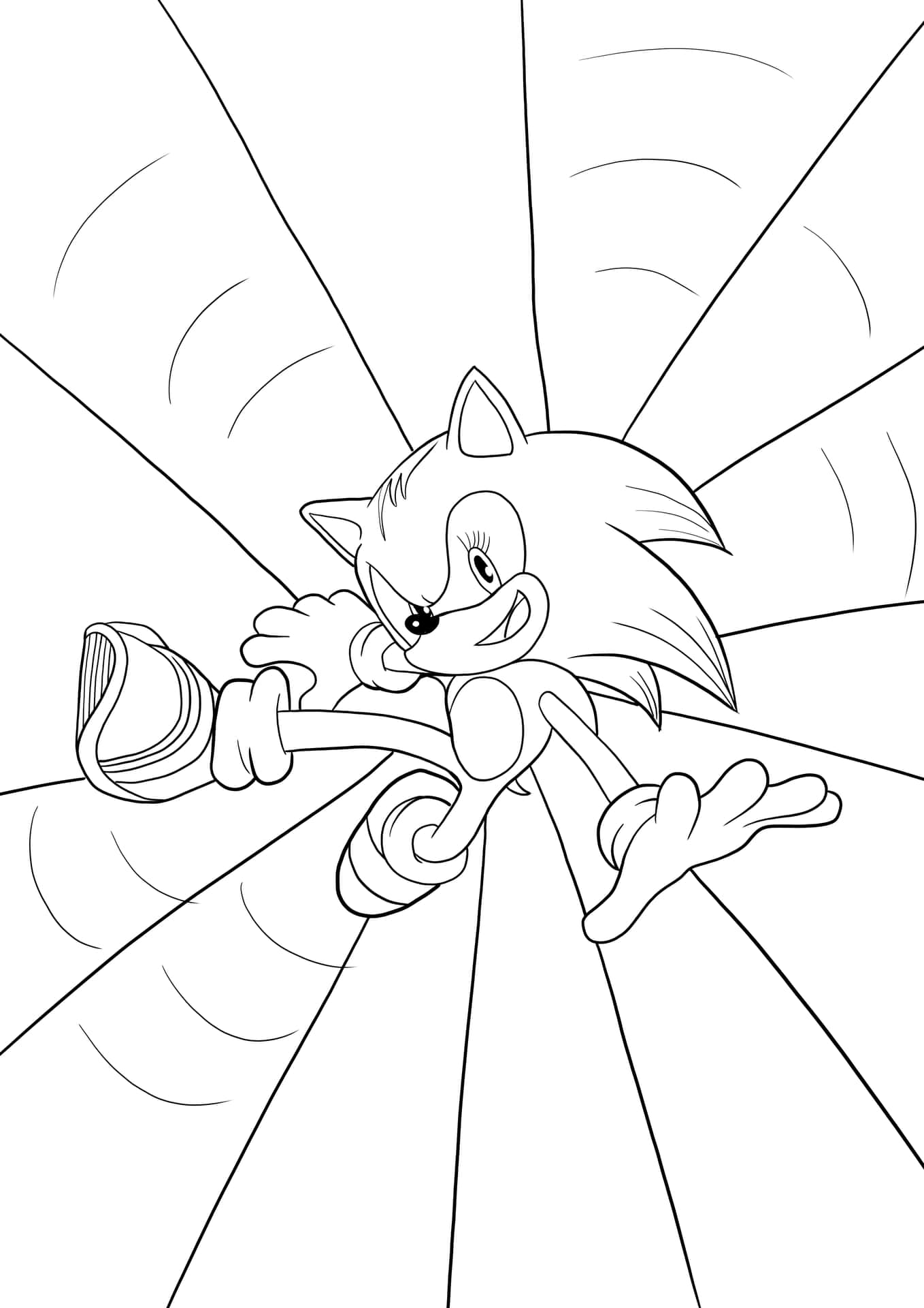 Sonicfärgläggningsbild Med Super Sonic Sparkbild.