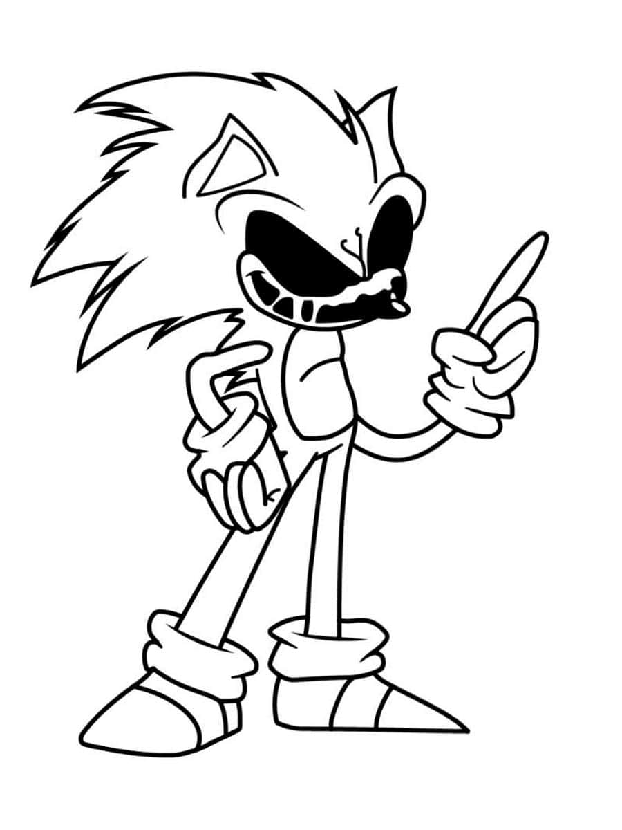 How to draw Sonic.Exe - FNF  Coloring pages, Cartoon coloring pages, Easy  drawings