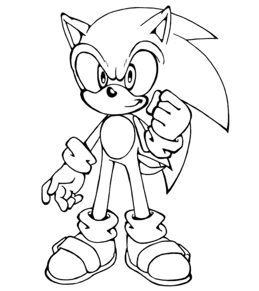 "Playful Sonic in a Coloring Adventure!"