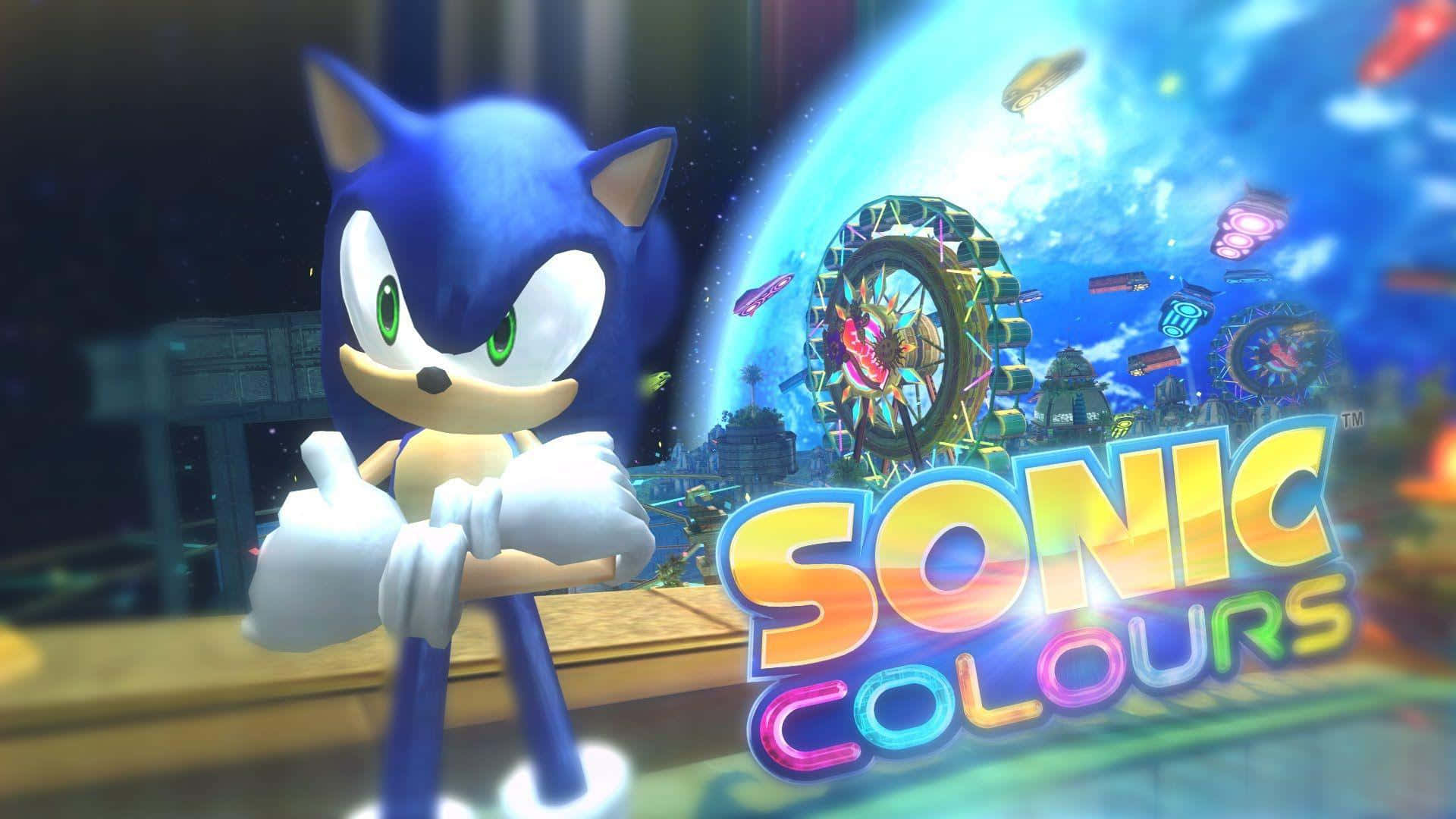 Sonicdesfrutando De Diversão Acelerada Em Sonic Colors. Papel de Parede