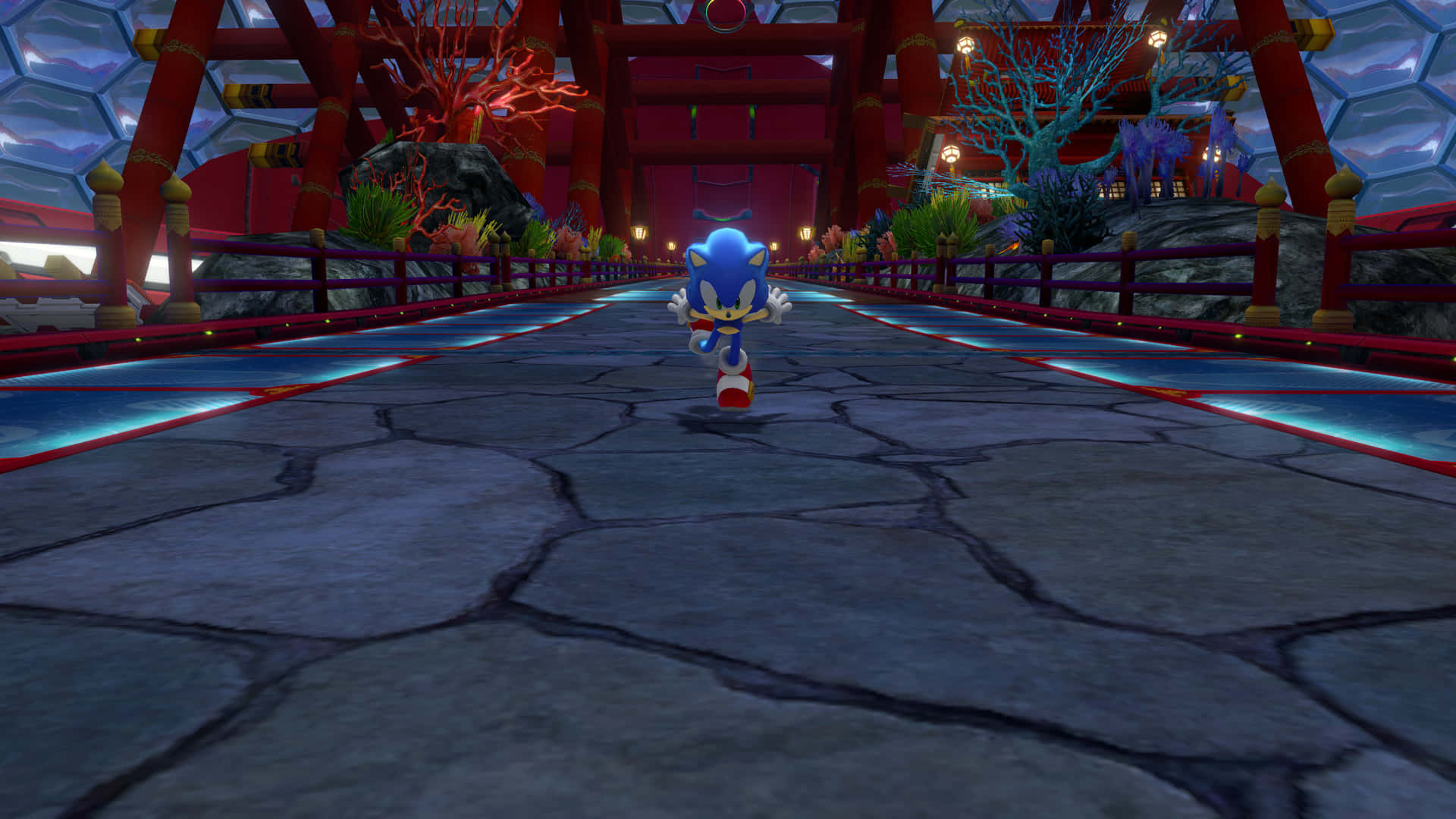 Sonic Colors With A Japanese Temple Wallpaper