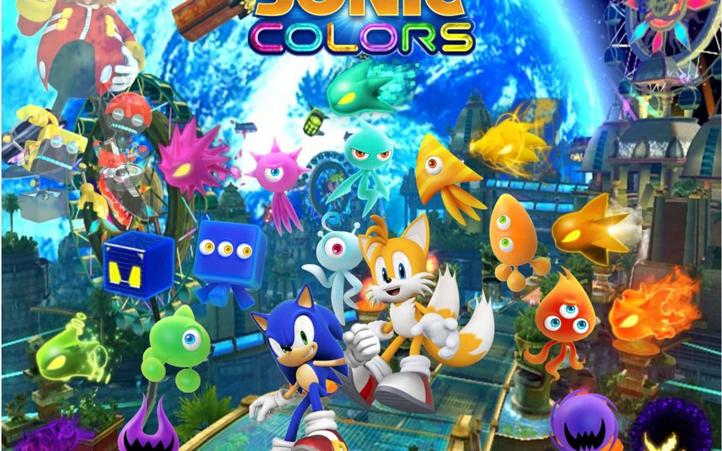 Sonic and his colorful friends Wallpaper