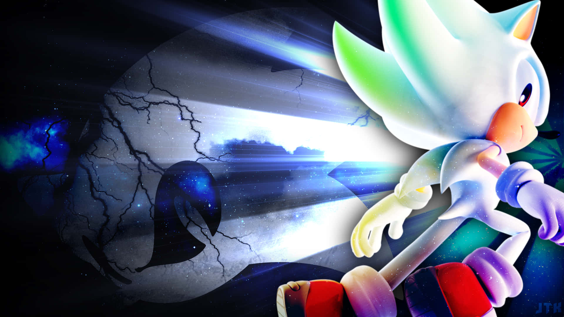 Sonicthe Hedgehog Exploderar I En Färgexplosion På Dator- Eller Mobilbakgrundsbilden! Wallpaper