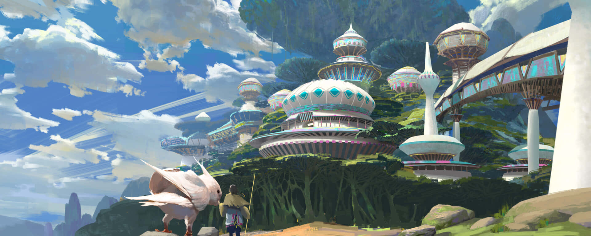 Sonic Colors With Futuristic Domes Wallpaper