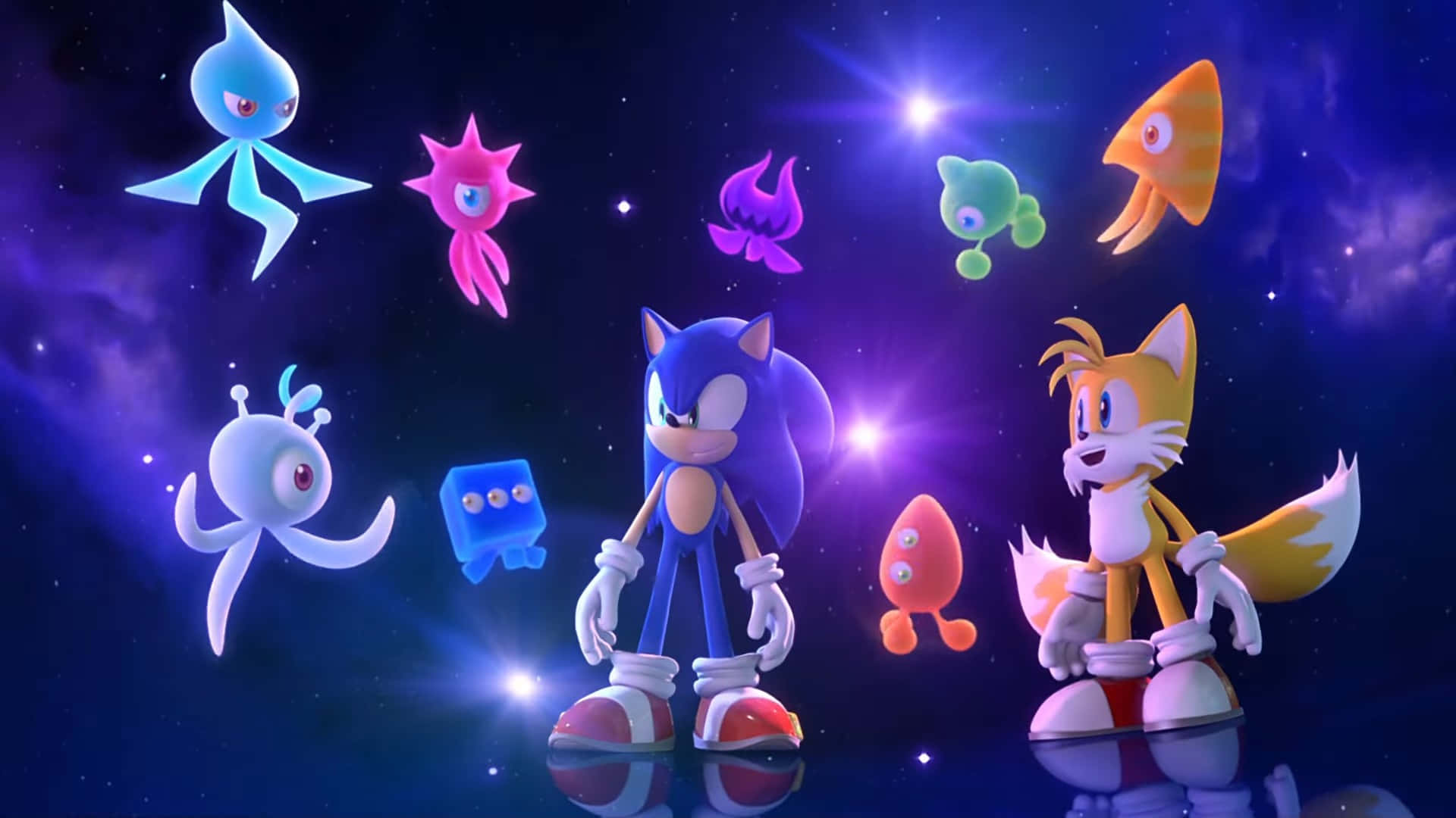 Frigør din kreativitet med Sonic i Sonic Colors. Wallpaper