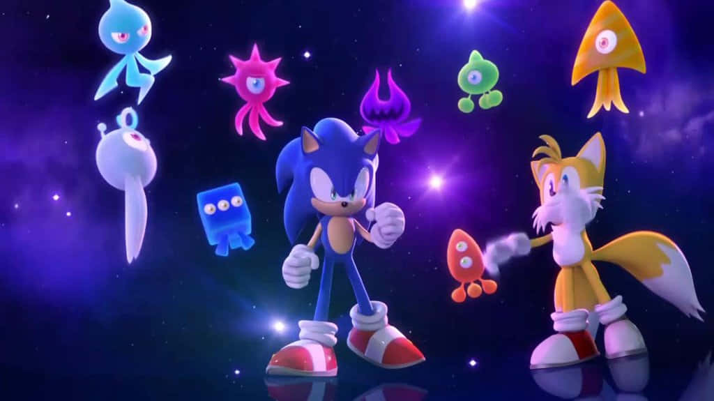 Sonic Colors With Aliens Wallpaper