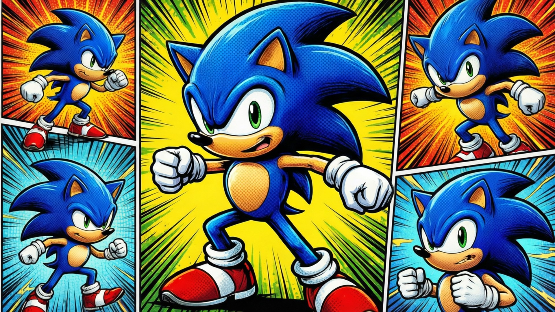 Sonic Comic Strip Wallpaper
